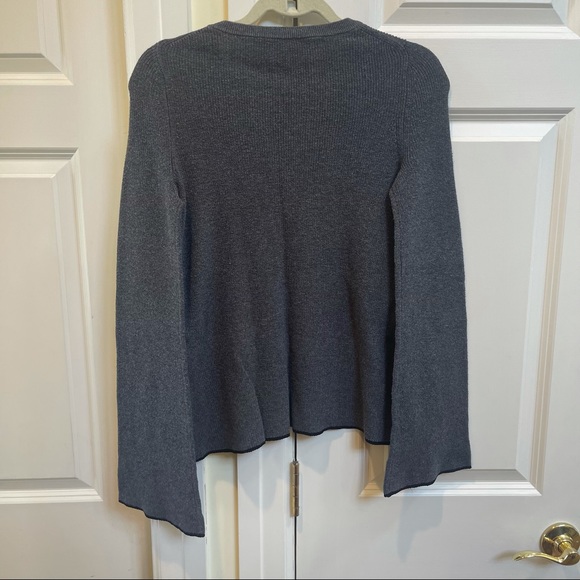 Vince Camuto Dark Grey Sweater With Black Trim - Picture 6 of 6